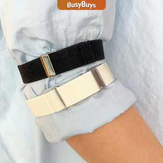 Busybuys 1คู่ สายรัดแขนเสื้อยืดหยุ่น สายรัดแขนเสื้อ กันลื่นของผ้า ปรับได้ Elastic Armband
