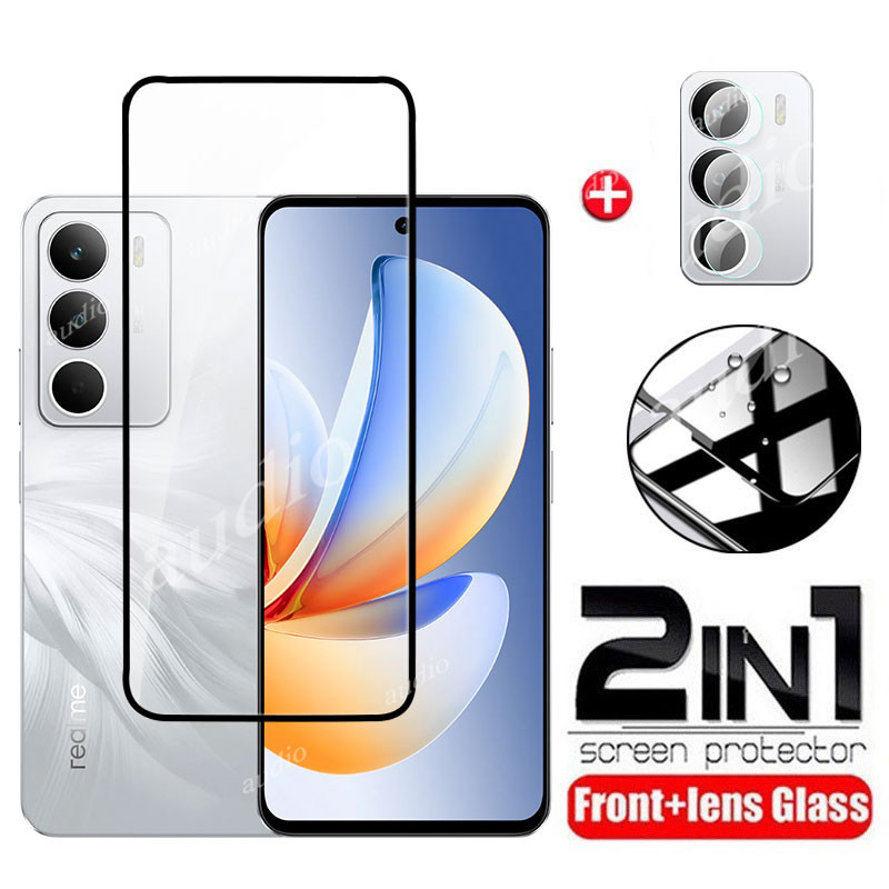 Realme c71 4G 2in1 ฟิล์มกระจกนิรภัยสําหรับ realme c71 realmeC71 4G 2025 ป้องกันหน้าจอ Soft HD เลนส์ก