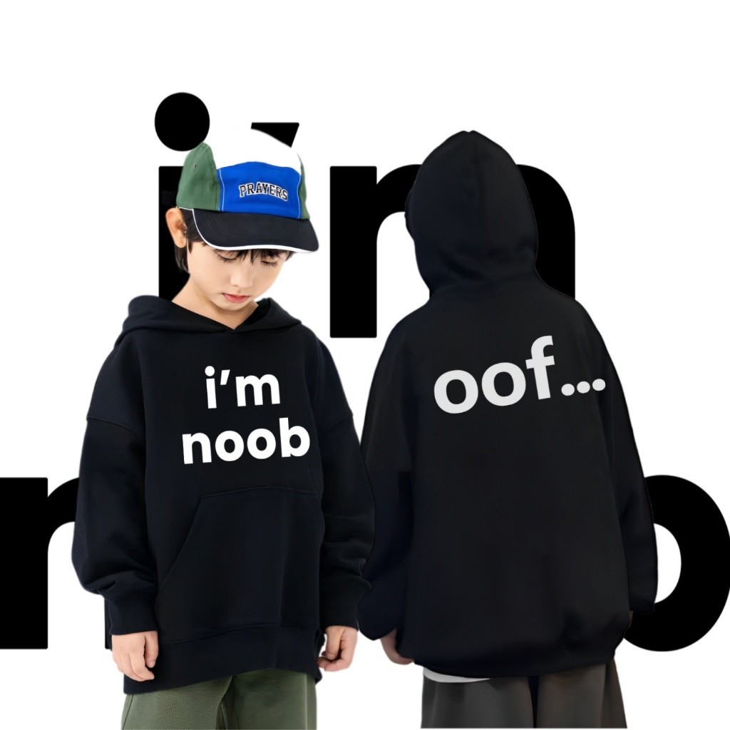 S-5XL เสื้อยืด Im noob Cotton เสื้อฮู้ดเด็ก [m-3XL]
