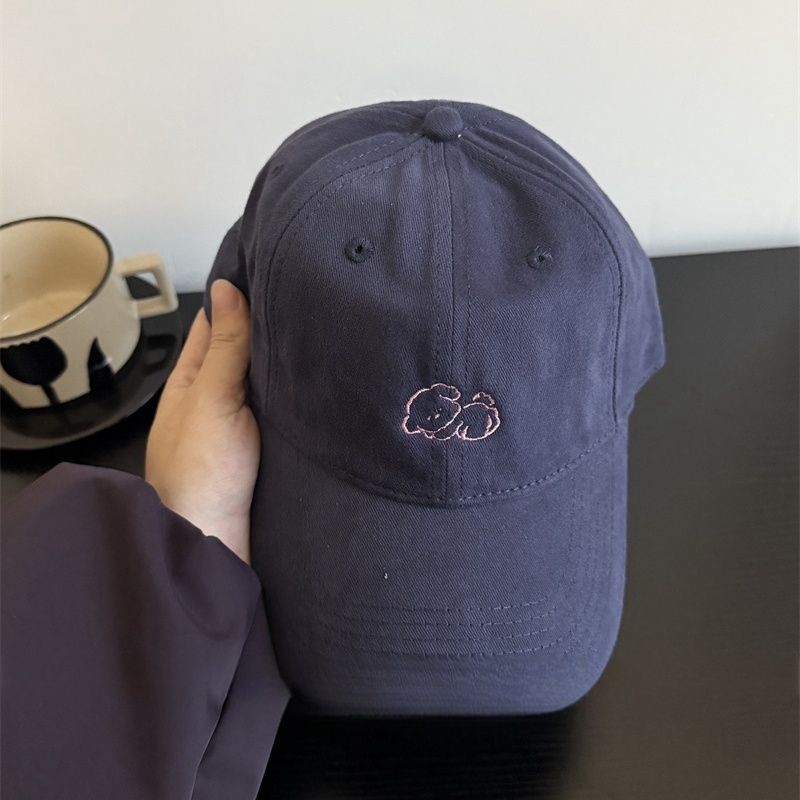 ลูกสุนัขน่ารักปักใหม่หมวกเบสบอลปีกเล็กอเนกประสงค์