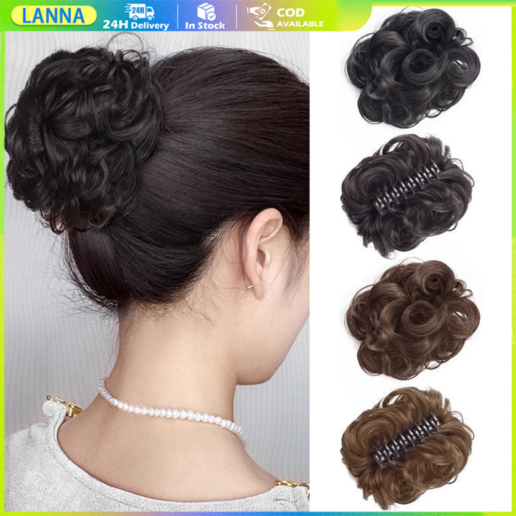 ร้านอยู่ที่ไทย 10CM.ผมหยิกกิ๊บติดผม แฮร์พีซมวยผม มวยผมหยิก มี4สี สําหรับผู้หญิง เครื่องประดับผม สีสวยธรรมชาติ
