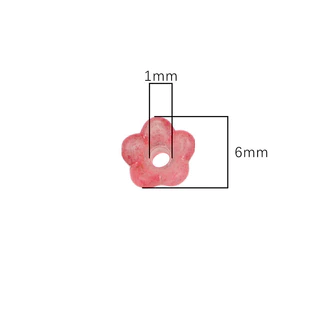 ลูกปัดดอกไม้เล็กไล่สีทองวาว 6x3mm 100 ชิ้น สำหรับ DIY งานเครื่องประดับทำสร้อยดอกไม้ สร้อยข้อมือ และสร้อยคอ