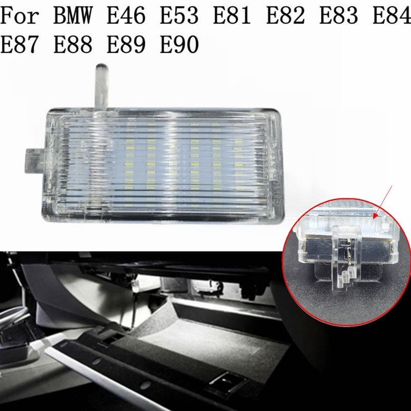 1pcs LED กล่องถุงมือโคมไฟสําหรับ BMW E46 E53 E82 E83 E87 E90 E91 E93 LED ถุงมือกล่องโคมไฟ 6000K แสงส