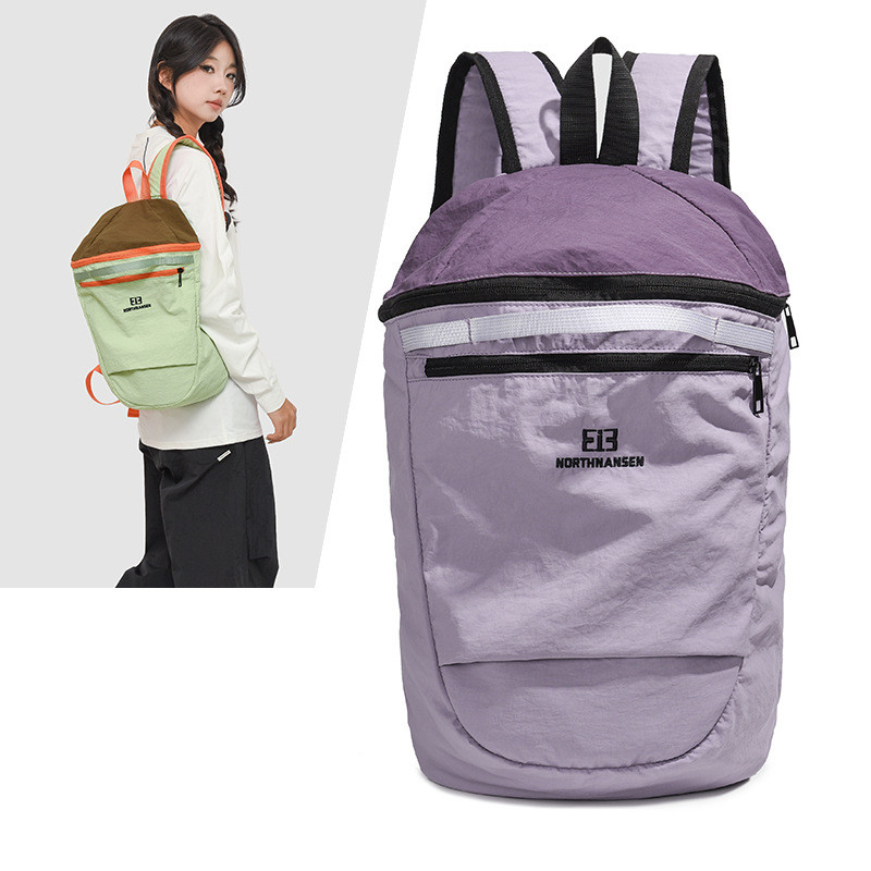 Spring Summer Travel Backpack for Men and Women Simple Natural Style Outdoor Walking Backpack ขนาดกะ
