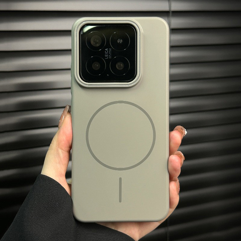 สําหรับ Xiaomi 15T 14T Pro 15TPro Ultra Thin Matte เคสโทรศัพท์แม่เหล็กสีทึบกันกระแทกซิลิโคนแข็งฝาครอบ