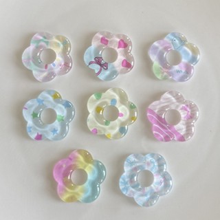 [Koo Ka]♥น่ารักใสพิมพ์เครื่องประดับดอกไม้กลวงทําเองกิ๊บผ้าโพ…