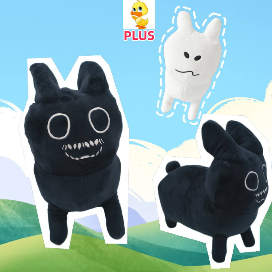 พลัส✨คุณภาพสูง✨Forsaken Gubby ของเล่นตุ๊กตาน่ารักตุ๊กตาสีดําสีขาวกระต่ายตุ๊กตาเด็กวันหยุด Stuff ของข