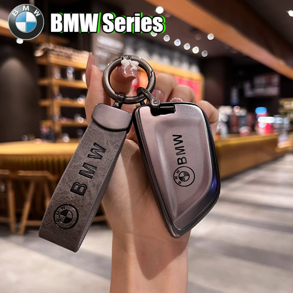 ฝาครอบกุญแจรถสมาร์ท TPU สไตล์เรโทรสีเทาเมทัลลิก สำหรับ BMW X1 X2 X3 iX3 X4 X5 X6 X7 Z4 i3 i4 F10 F16