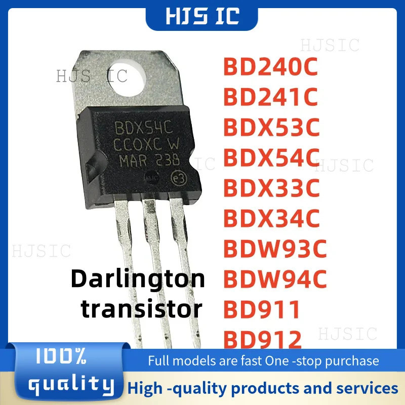 1-5PCS BD240C BD241C BDX53C BDX54C BDX33C BDX34C BDW93C BDW94C BD911 BD912 TO-220 Field-effect ทรานซ