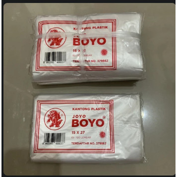 R18 Joyo Boyo HD PE ถุงพลาสติก / พลาสติก ES 1กก. 15x27 ทนความร้อน
