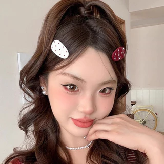 กิ๊บติดผมลายจุดสำหรับเด็กผู้หญิงสไตล์เกาหลี 2025 ปิ่นปักผมรูปไข่ขนาดเล็กใหม่