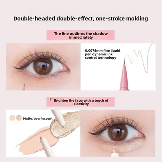 CHIOTURE Double-Headed Highlighted Aegyo Eyelid tape pen Outlines To Shadow + Brightening Multi-Purpose