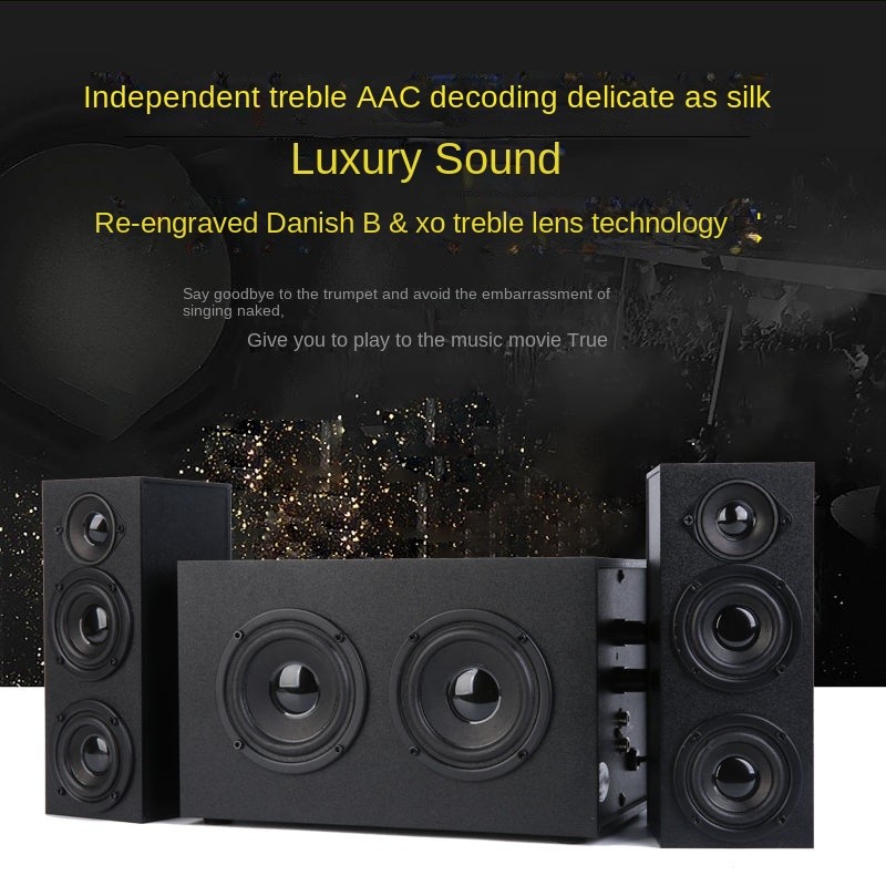 2.2ลําโพงเบสคู่ 8 ตัว usb การ์ดเสียง dac เครื่องเสียงคอมพิวเตอร์ ลําโพงบลูทูธติดรถยนต์