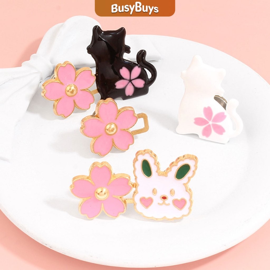 Busybuys ตะขอปรับเอวกางเกง กระโปรง หัวเข็ม ลายดอกไม้/แมว/กระต่ายน่ารัก 1 ชิ้น Waist buckle ราคา ถูกที่สุด ดีลบีเคเค แกลเลอรีภาพที่ 6