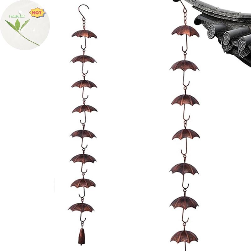 Mud Rain Chain, Metal Gutter Chain Downspout, Rain Chain สําหรับรางน้ํา, Vintage Gutter Rain Chain พ