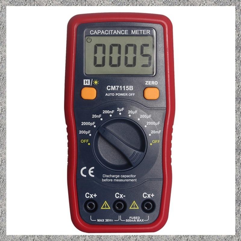 CM7115B เครื่องวัดความจุมัลติมิเตอร์แบบดิจิตอลเครื่องมือวัดจอแสดงผล LCD,CM-7115A อัพเกรด