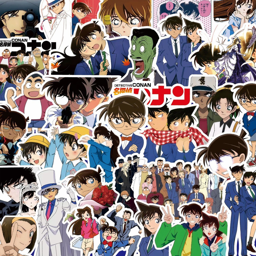 80PCS-82PCS Kaito Kid Anime Stickers - Phone Notebook Decor - Detective Conan Magic Theme