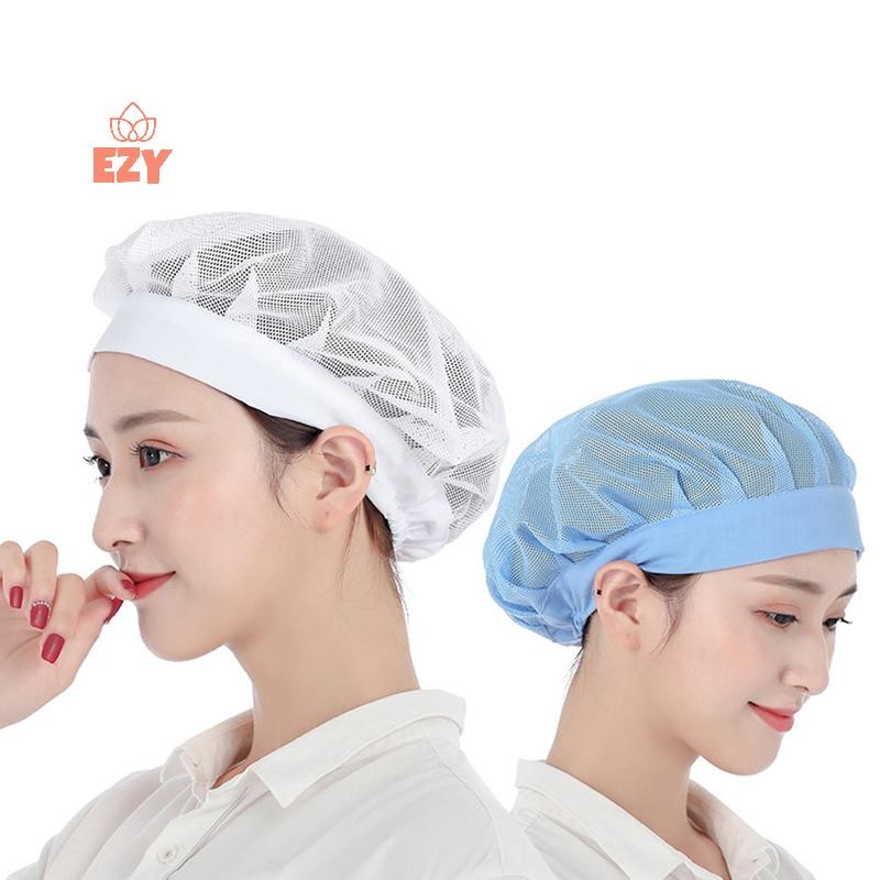 EZY Unisex หมวกตาข่ายยืดหยุ่น Cafe Bar ห้องครัวร้านอาหารโรงแรมเบเกอรี่บริกร Chef ชุดทํางานหมวกผู้หญิ