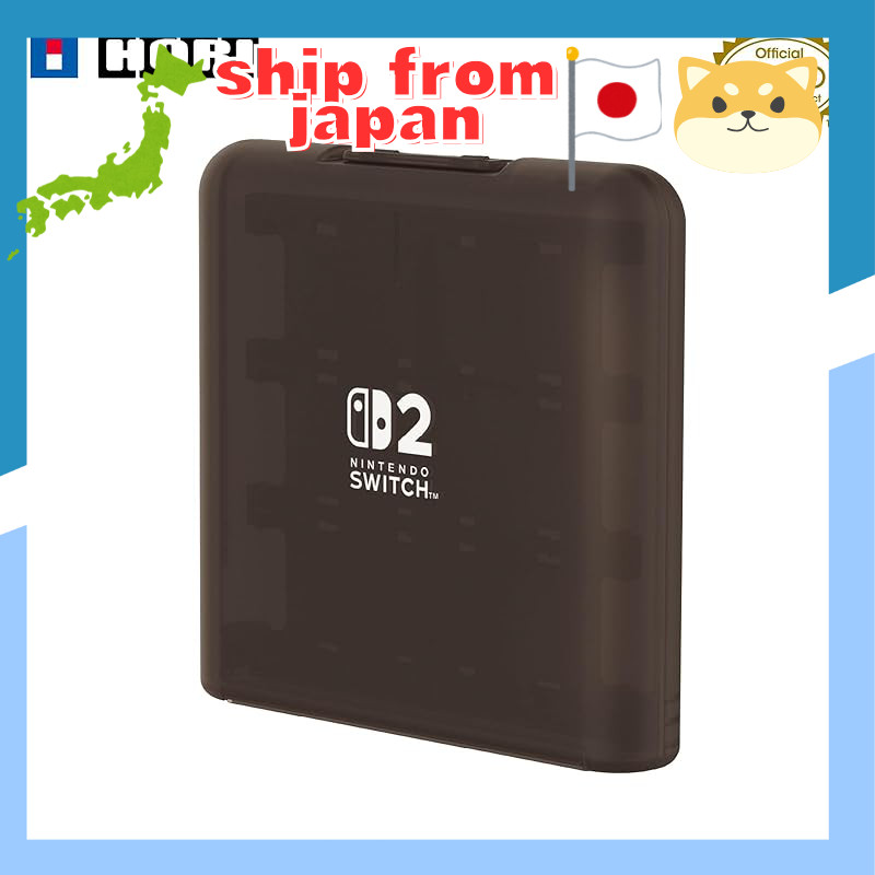 Hori Nintendo Licensed Card Case - 12/24 Game Card Holder for Nintendo Switch™ (Black/Blue/Clear Blue)