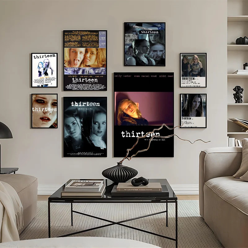1PC Thirteen Movie Poster Movie Sticky Posters Retro Kraft Paper Sticker DIY Room Bar Cafe Aesthetic