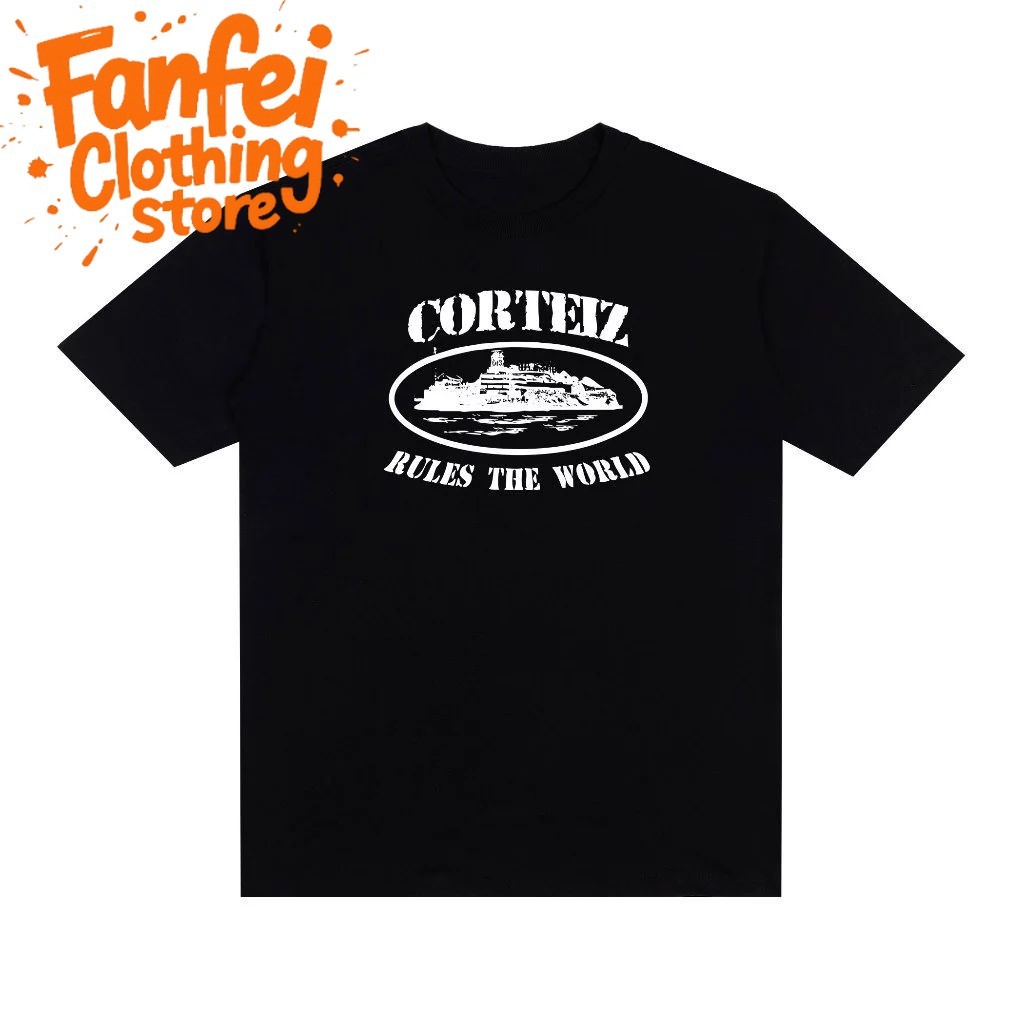 (จัดส่งตลอด 24 ชั่วโมง)Fanfei Streetwear Corteiz Rtw พิมพ์เสื้อยืดผ้าฝ้ายเสื้อยืด
