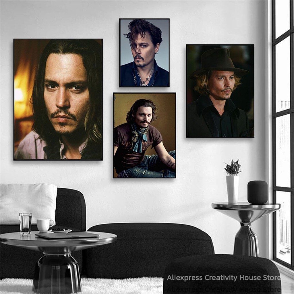 Johnny Depp Vintage Movie Star Canvas Poster Wall Art Home Decor Print