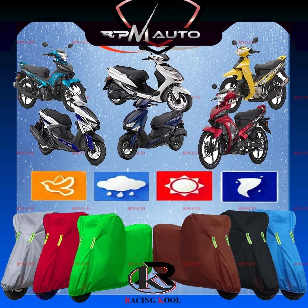 YAMAHA รถจักรยานยนต์ Racingkool-MotorCover ป้องกันกันน้ําฝุ่น Uv 125Z 135LC CYGNUS GYPHUS CYGNUS X C