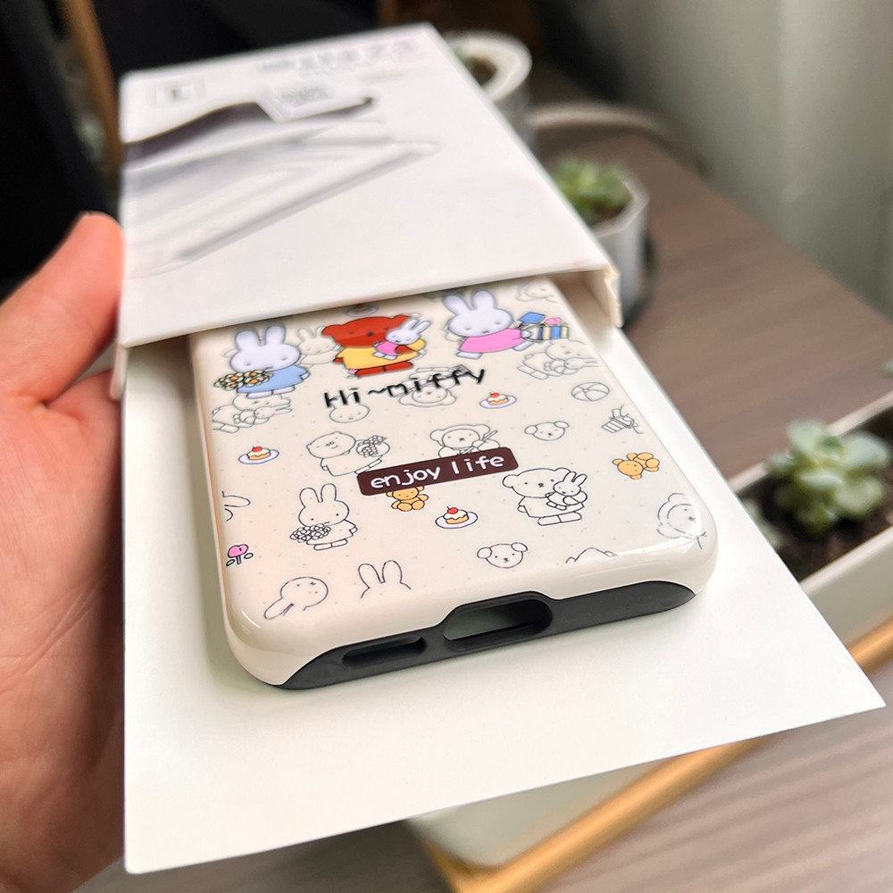 การ์ตูน MIFFY กระต่ายสองชั้นกันกระแทกเคสโทรศัพท์สําหรับ Samsung S25 Ultra S24 Ultra S24FE A56 A55 S24 + S23 Ultra S22 S21 A16 A15 Samsung Cover - รูปที่ 7