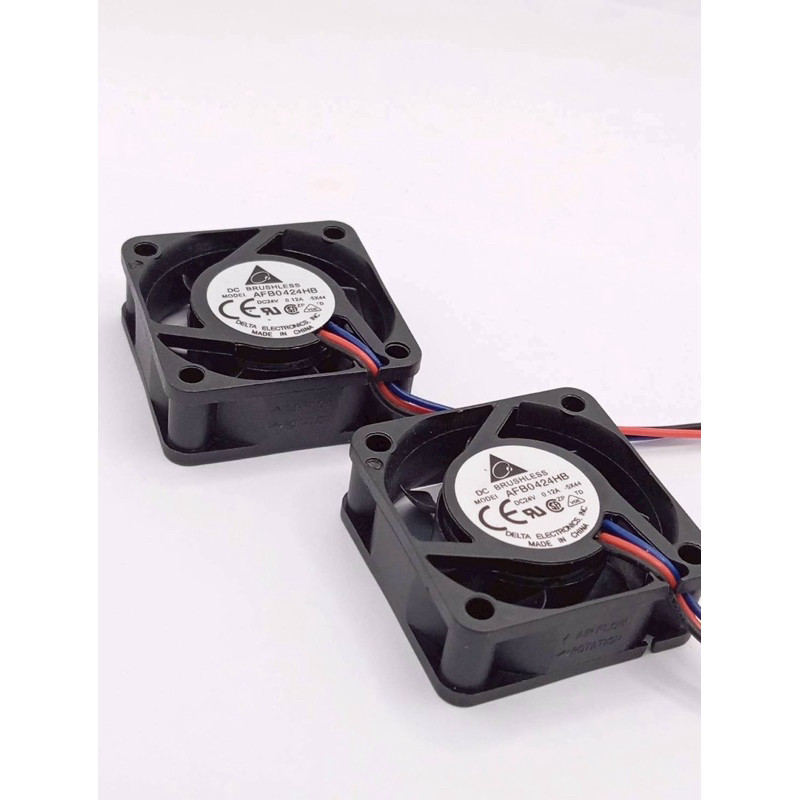 พัดลม  DC BRUSHLESS MODEL AFB0424HB DC24V 0.12A -5X44 CE DELTA ELECTRONICS 24V พัดลมขนาด40*40หนา15