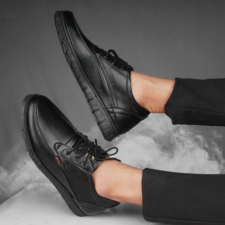 [PREMIUM ORIGINAL] WIPAKA ORIGINAL - รองเท้าลําลองทางการสีดํา รองเท้าผ้าใบผู้ชาย รองเท้าทํางานกึ่งทา