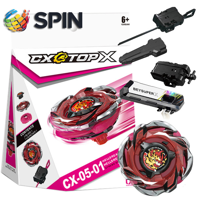 เบย์เบลด x CX-05 01 Hells Reaper Gyro X พร้อม Launcher Led Grip ชุดสําหรับ ของเล่นเด็กสําหรับเด็กของ