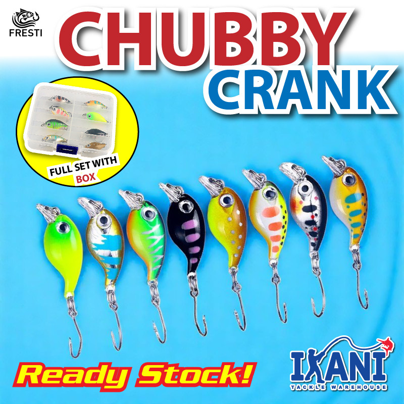 FRESTI CHUBBY CRANK 3 ซม.1.9 กรัม UL FISHING LURE BAIT UMPAN TIRUAN ULTRALIGHT CASTING GEWENG AJING