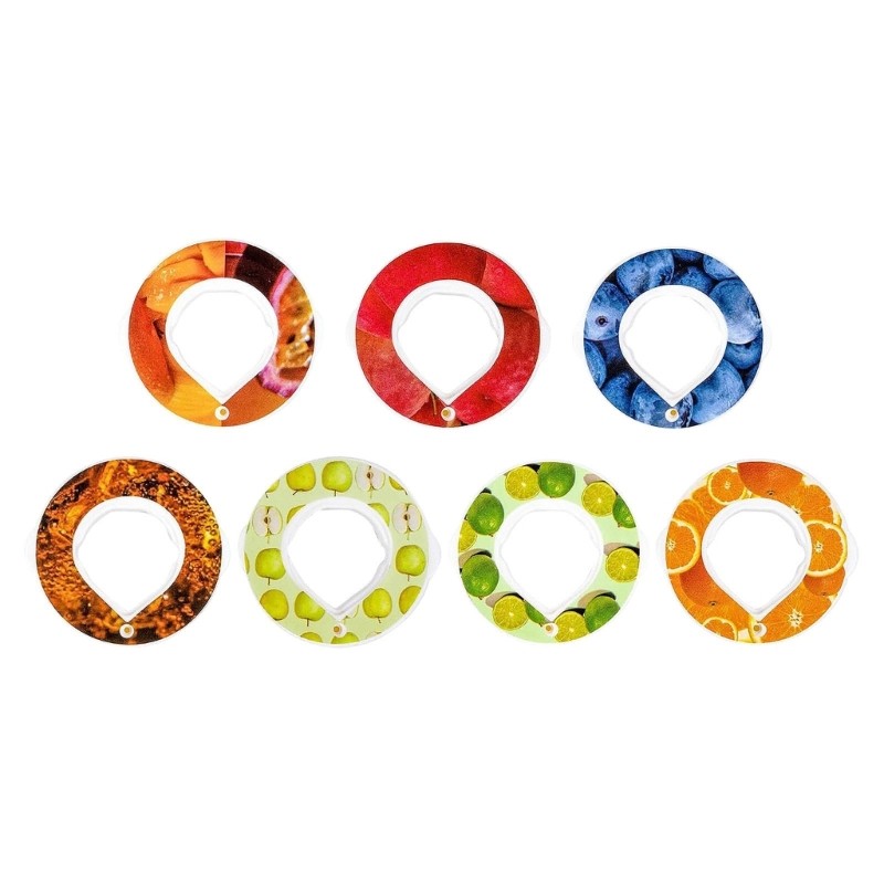 CH 7 ชิ้น 0 น้ําตาลแคลอรี่ Aromas Pods ผลไม้ Flavour แหวน Pods สําหรับขวดน้ํา