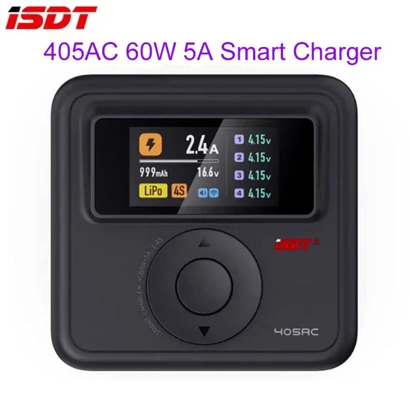 ISDT 405AC 60W 5A Smart Charger XT60 สําหรับ 1 ~ 4S LiFe LiHv LiPo 1 ~ 7S Pb 1 ~ 12S NiMH/Cd แบตเตอร
