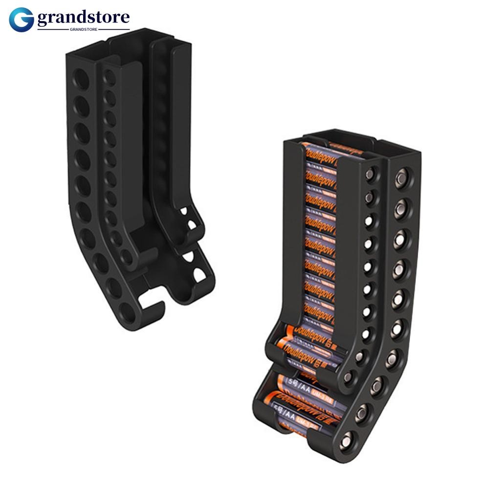GRANDSTORE แบตเตอรี่จัดเก็บ Wall Mount AA & AAA Combo แบตเตอรี่คอนเทนเนอร์แบตเตอรี่ Keeper สําหรับ 1