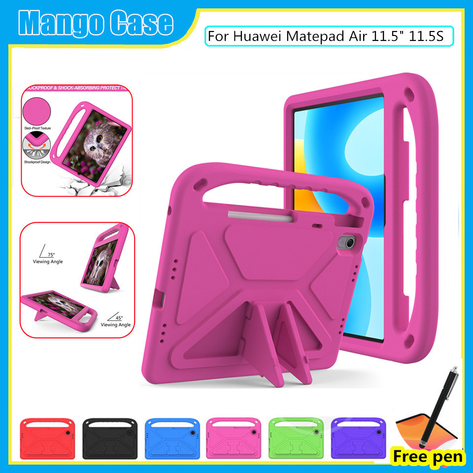 เคสสําหรับ Huawei Matepad Air 11.5 นิ้ว 2023 Matepad 11.5 S 2024 ปลอกเด็กเด็กความปลอดภัยแท็บเล็ตป้องกันกันกระแทกวัสดุโฟมปลอดภัยและฝาครอบป้องกันการตก