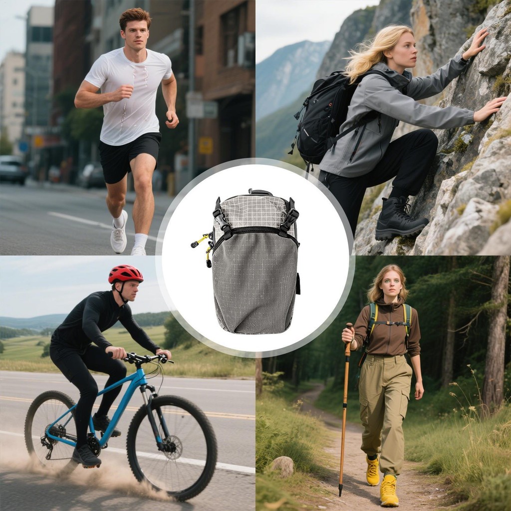 ขวดน้ํา Carrier ผู้ถือโทรศัพท์ สายคล้องพกพา Shatterproof เหมาะสำหรับ Gym, Camping, กิจกรรมกลางแจ้ง และการเดินทาง จักรยาน กระเป๋าเป้สะพายหลัง yauaerth - รูปที่ 7