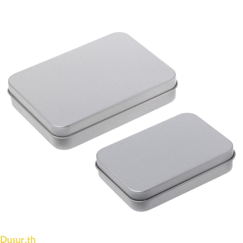 Small Metal Tin Silver Flip Storage Box for Case Organizer For Money Coin Candy