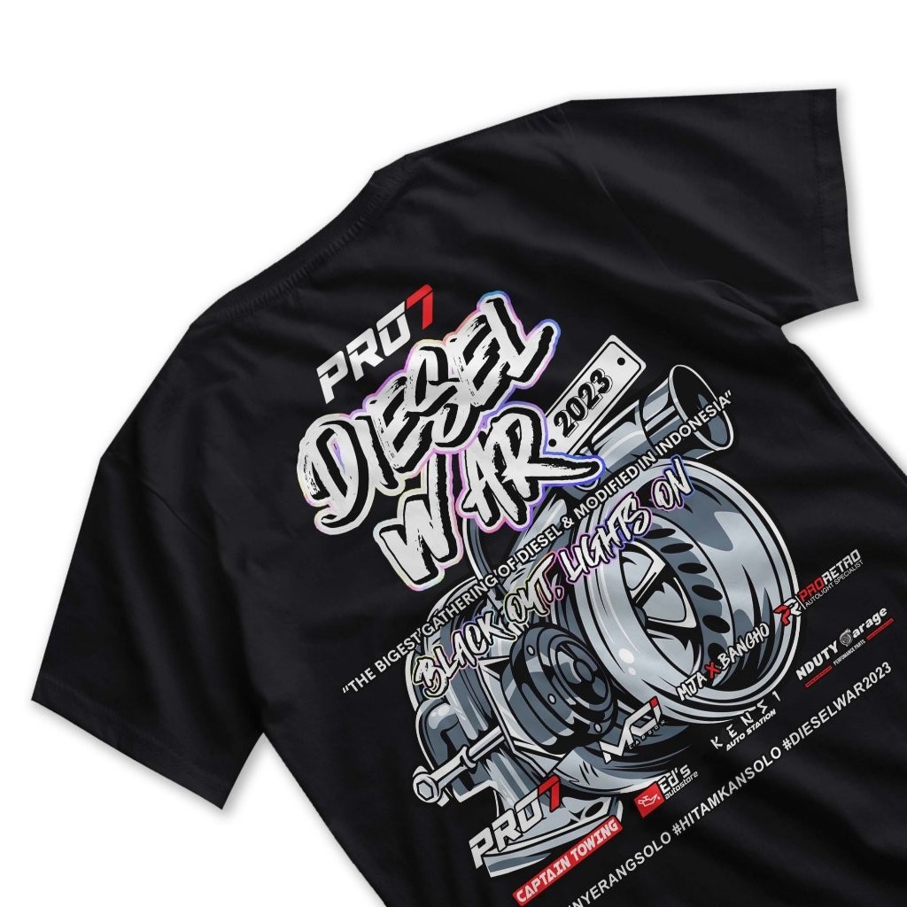 เสื้อยืด Diesel War Pro7 2023, กิจกรรม Solo Innova Diesel Power, เสื้อ Racing Car Distro, Diesel Gan