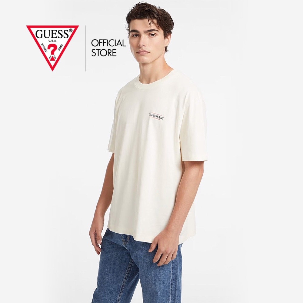 GUESS เสื้อยืดแขนสั้นผู้ชาย รุ่น M4BI75K8FQ4 สีเบจ