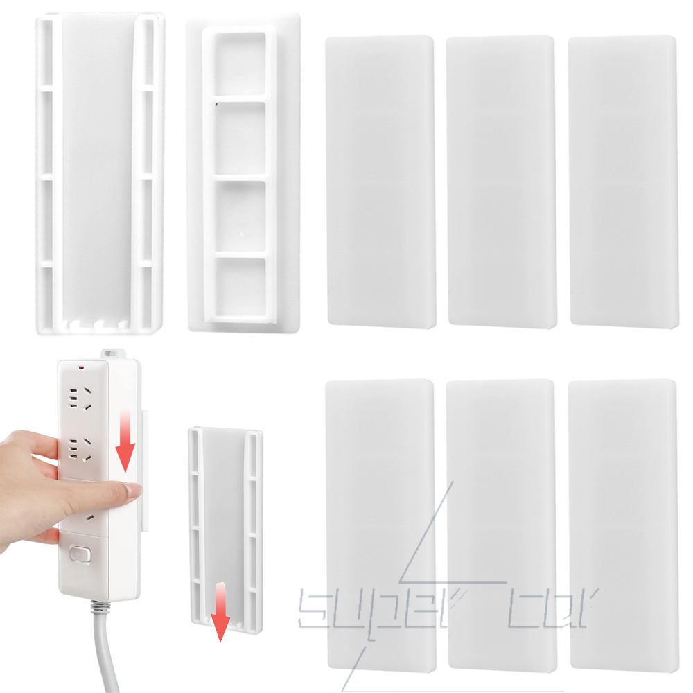 Self-Adhesive Power Strip Wall Mount - Traceless Punch-Free Holder - ติดตั้ง Retainer สําหรับแถวปลั๊ก Strip - Home Office Storage อุปกรณ์เสริม