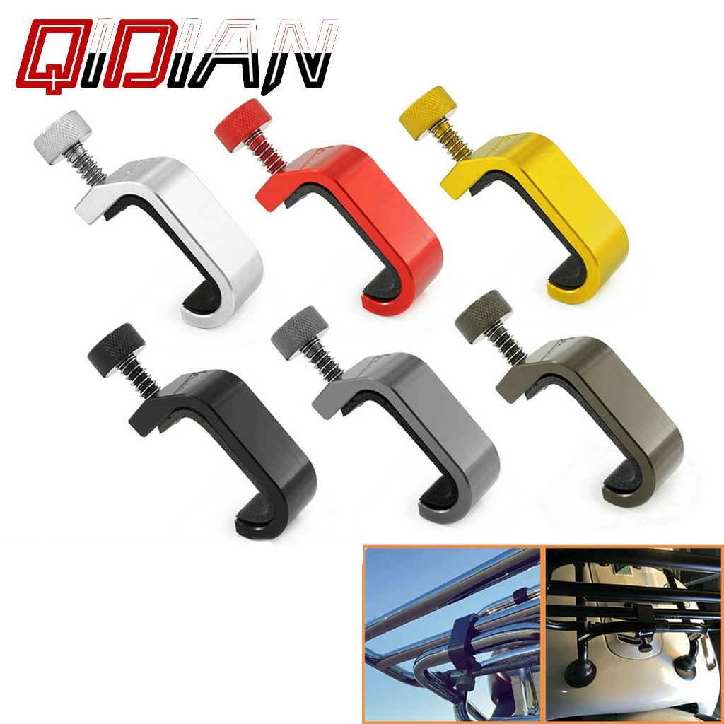 สําหรับ Vespa GTS 300 GTV 300 CNC ชั้นวางกระเป๋าเดินทาง Hook คลิปคงที่หัวเข็มขัดโครเชต์ Grips