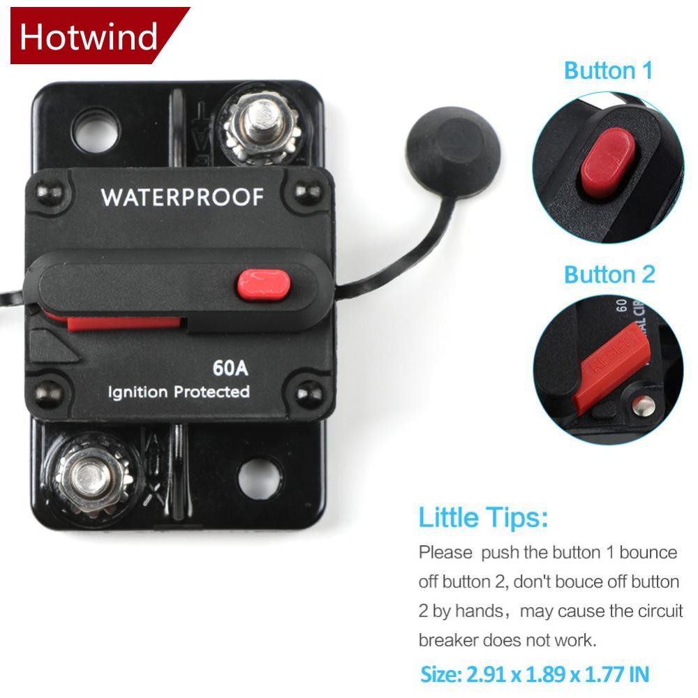 HTT 1 PC รถกันน้ําเรือ Auto AMP Circuit Breaker ฟิวส์รีเซ็ต DC 12-48V 30A-300A