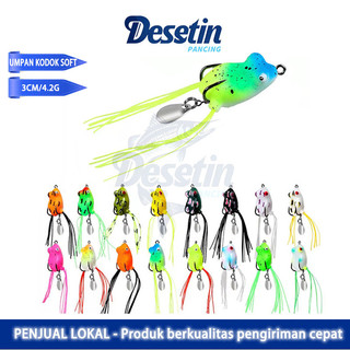 3cm/4.2g Umpan Pancing Kodok Floating Soft Bait Casting Gabus Bahan Karet--DE284