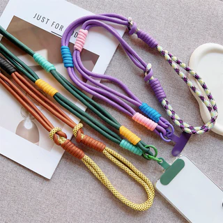 DIYสายคล้องโทรศัพท์มือถือแบบไขว้ปรับได้ เชือกคล้องคออเนกประสงค์สำหรับผู้ชายและผู้หญิงในการปีนเขาแบบกลางแจ้ง-SJPS