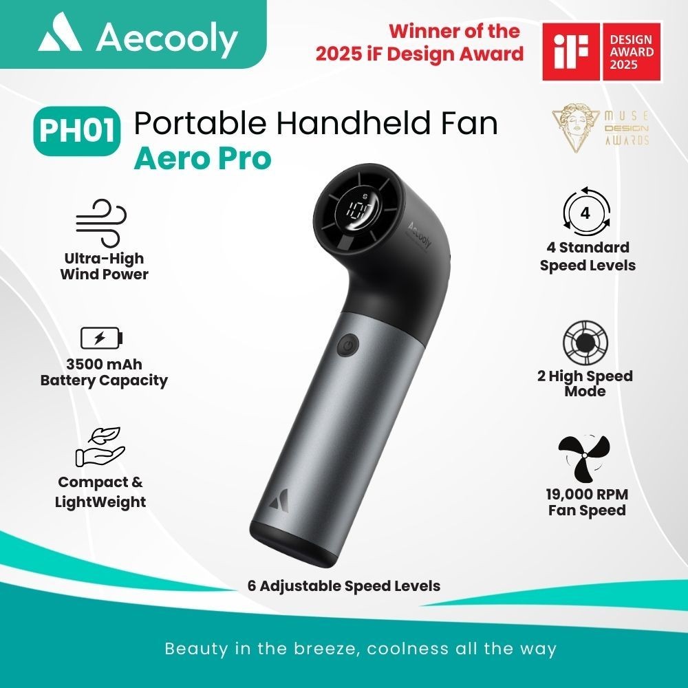 พัดลมความเร็วสูงมือถือแบบพกพา Aecooly - Aero Pro PH01