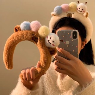 น่ารัก Capibala Caterpillar ที่คาดผมหญิงการ์ตูนสัตว์แฟชั่นแต…