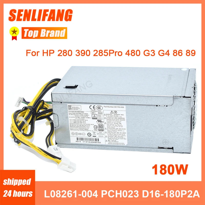 ใหม่ พาวเวอร์ซัพพลาย 180W L08261-002 PCH023 D16-180P1B 901763 -002 PA-1181-6HY PCG004 สำหรับ ProDesk