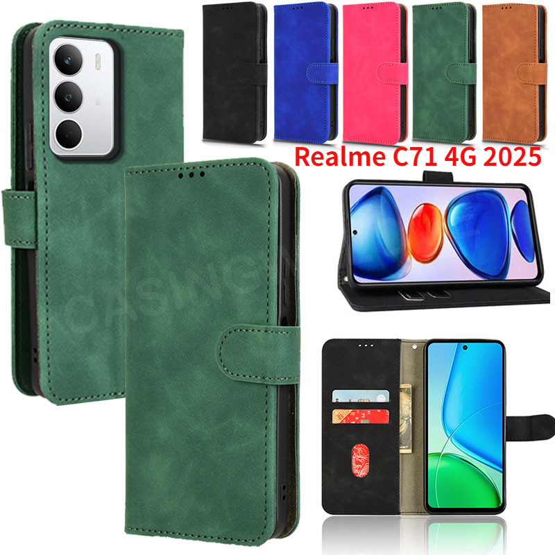 Filp สําหรับ Realme C71 C75 C75X C100 i X100X C73 C63 C65S C61 หมายเหตุ 60X 14X 15 Pro 4G 5G Flip หนังโทรศัพท์กรณี Stand Holder กระเป๋าสตางค์ฝาครอบกันกระแทกฝาหลัง