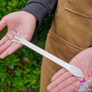 ZXF คราดน้อยสแตนเลส 20cm คราดพรวนดิน ที่สางราก อุปกรณ์ทำสวนย่อม Stainless Steel Rake